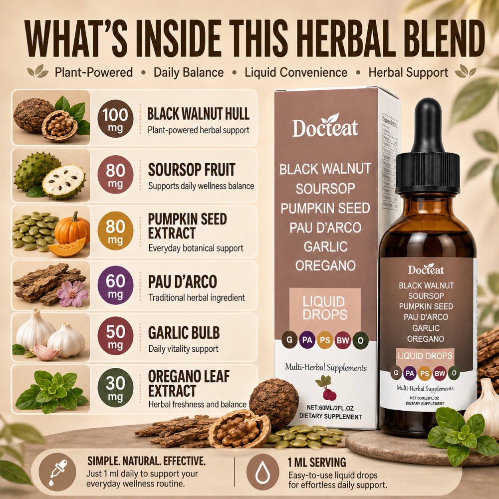 Docteat Black Walnut Soursop L – обзор и цена Herbal Wellness Drops