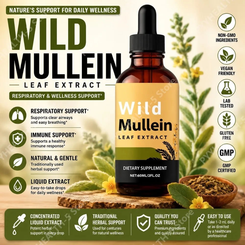 Wild Mullein Leaf Drops with G – обзор и цена Herbal Wellness Drops