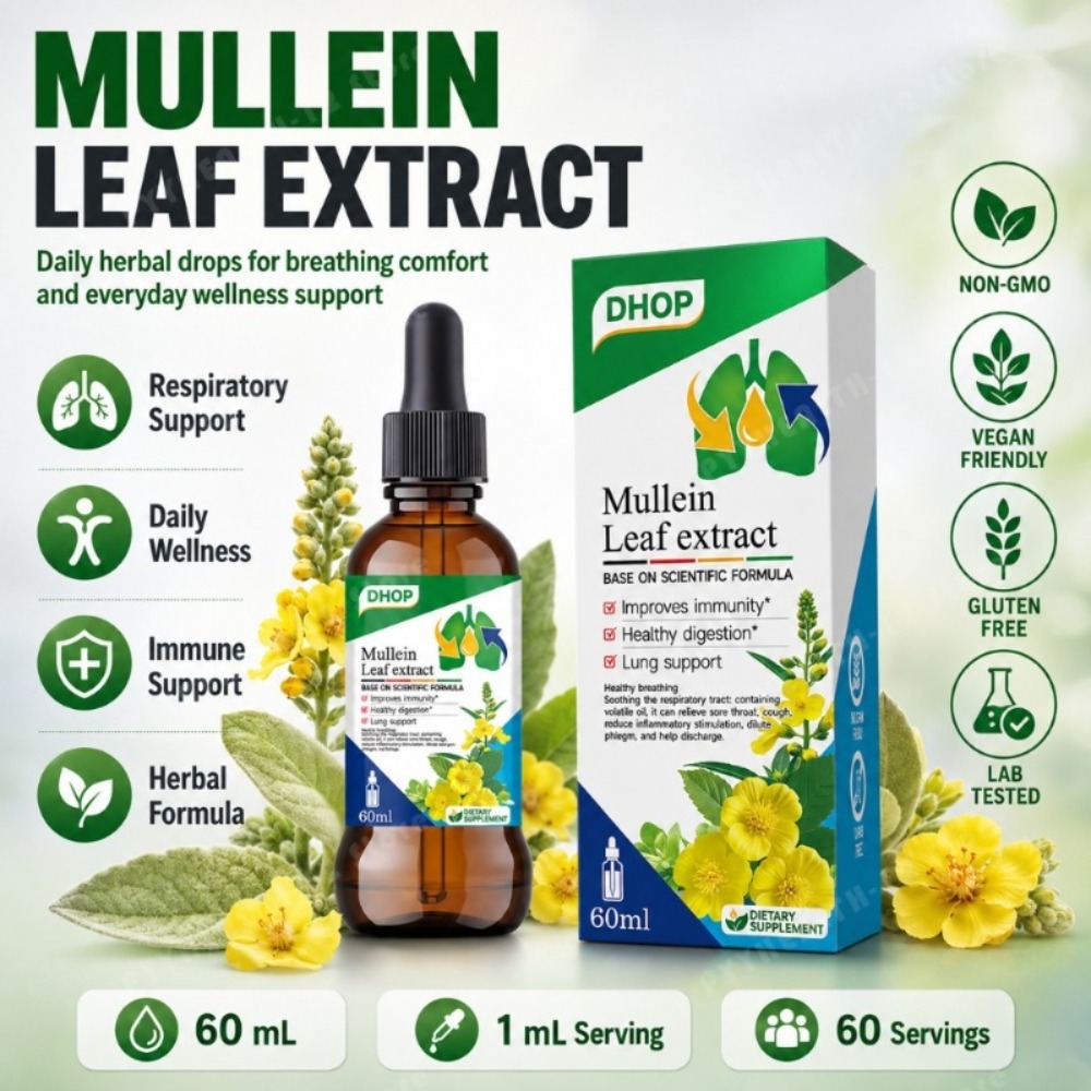 Mullein Leaf Extract Drops 60m – обзор и цена Herbal Wellness Drops