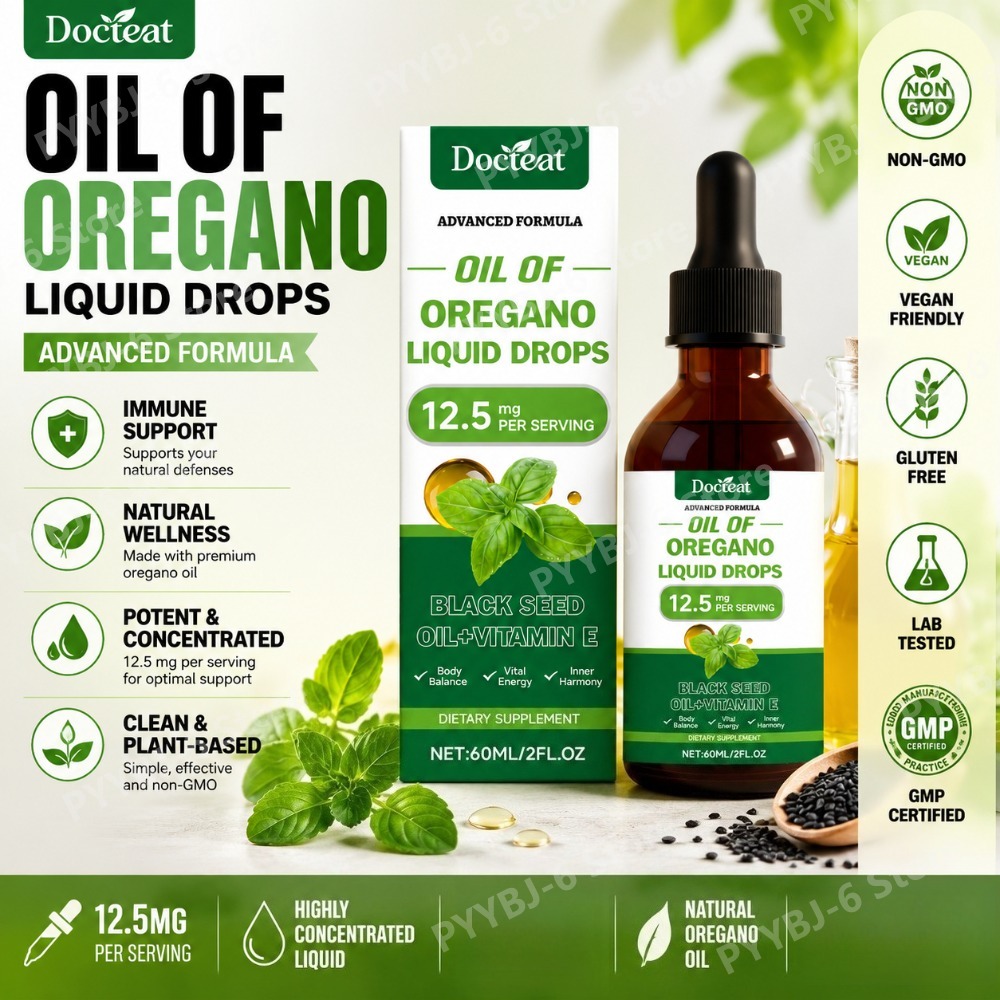 Oregano Oil Liquid Drops 60ml  – обзор и цена Herbal Wellness Drops