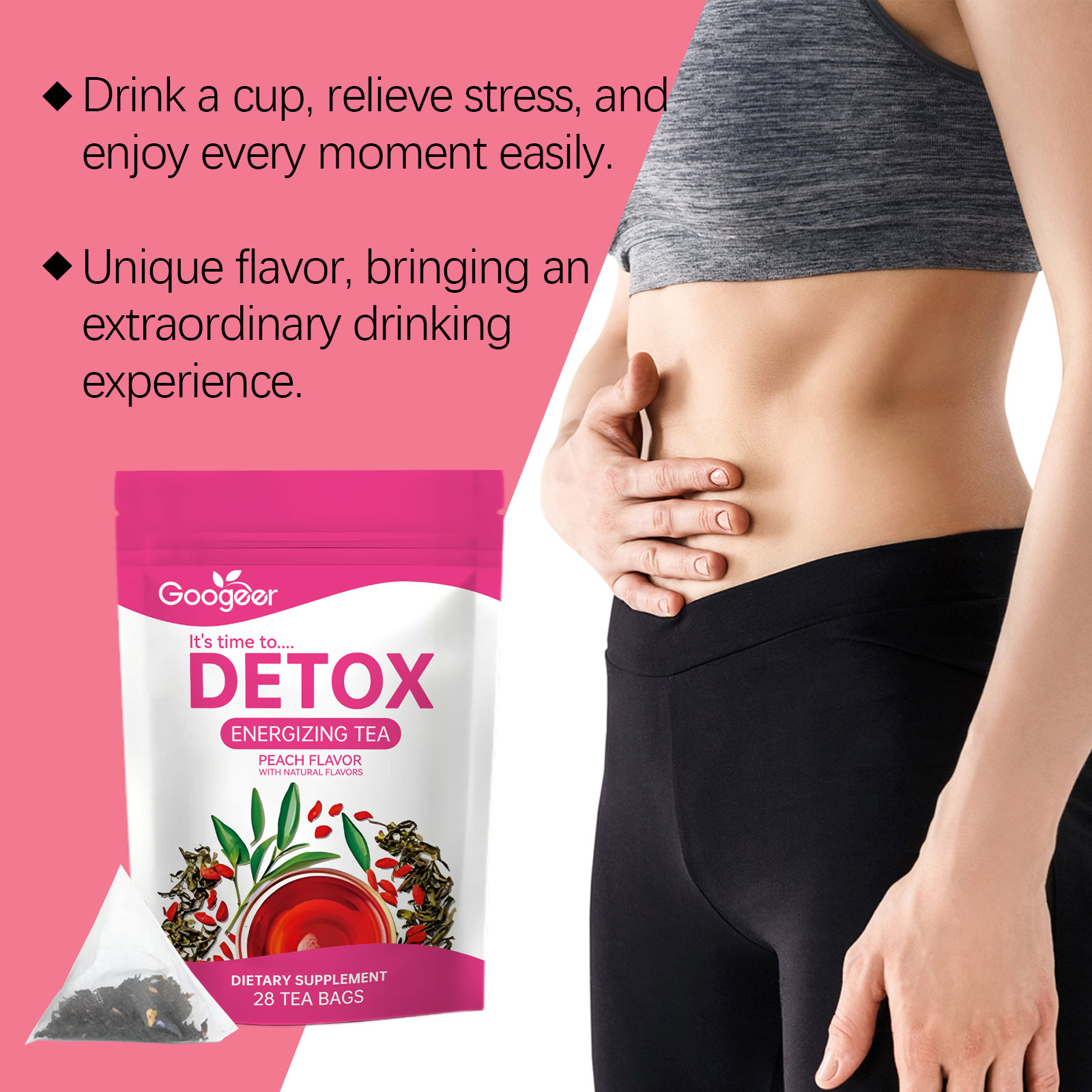 Googeer 28pcs Herbal Detox Tea – обзор и цена Herbal Weight Gain